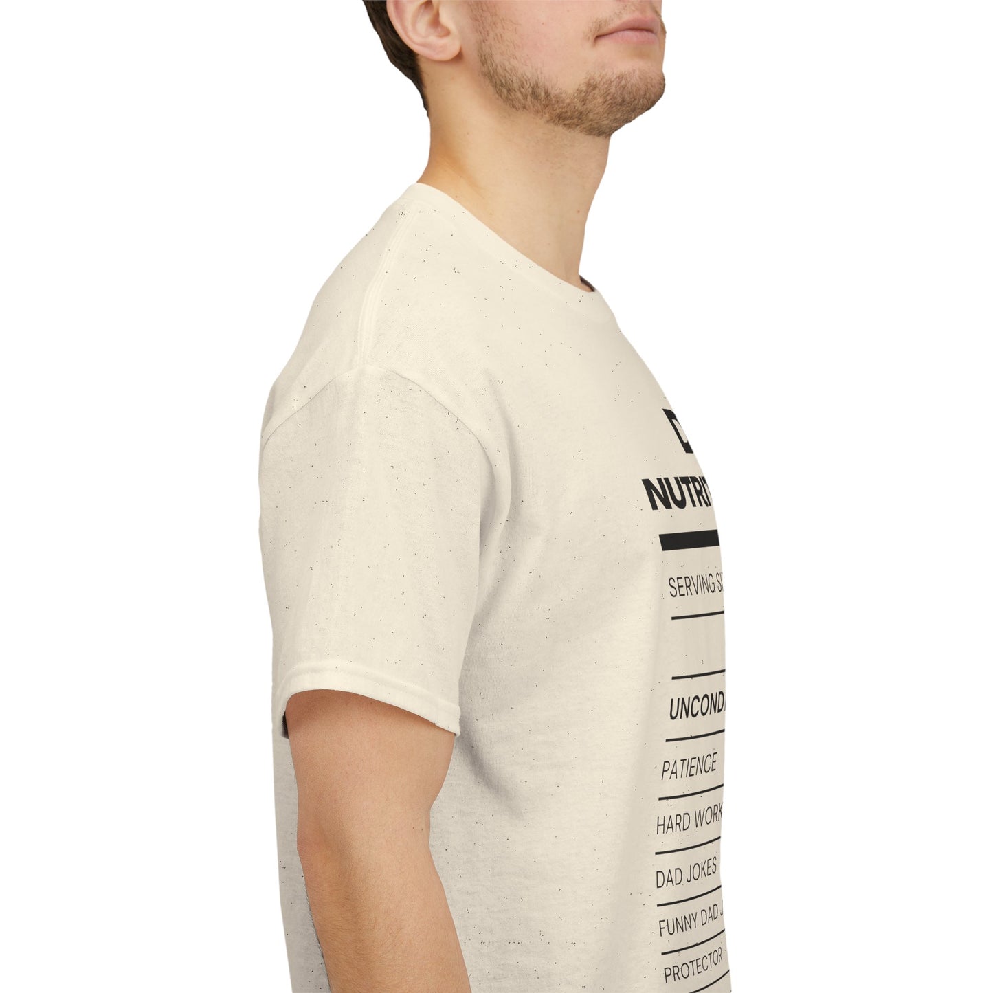 Dad Nutrition Facts T-Shirt | Funny Gift for Dads | Unisex Heavy Cotton Tee for Father's Day, Birthdays, Family Gatherings, Casual Wear