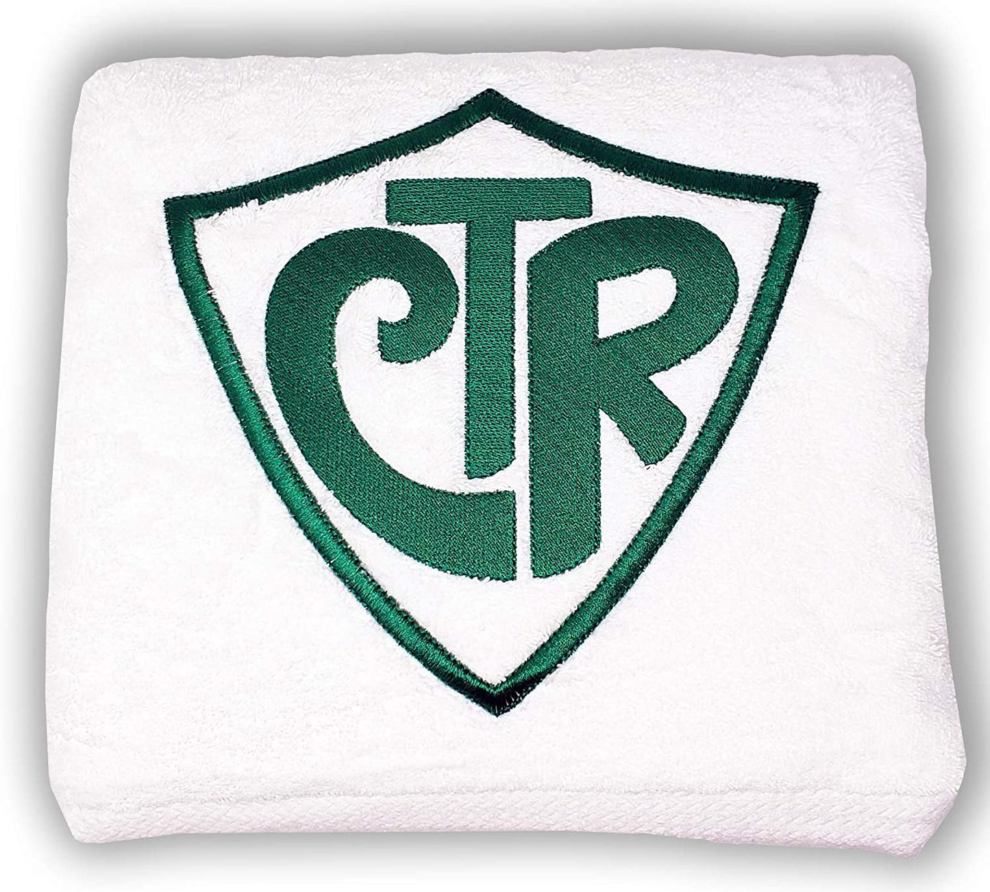 CTR Towel - Baptism Gift for Boys and Girls and Babies too! CTR Embroidered Soft Large White Towel
