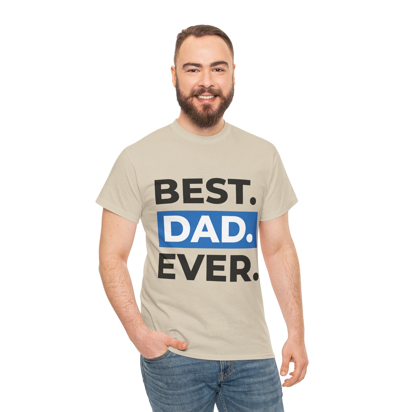 Best Dad Ever Unisex Heavy Cotton Tee, Father's Day Gift, Casual Wear, Family Time, Birthday Present, Comfortable T-Shirt