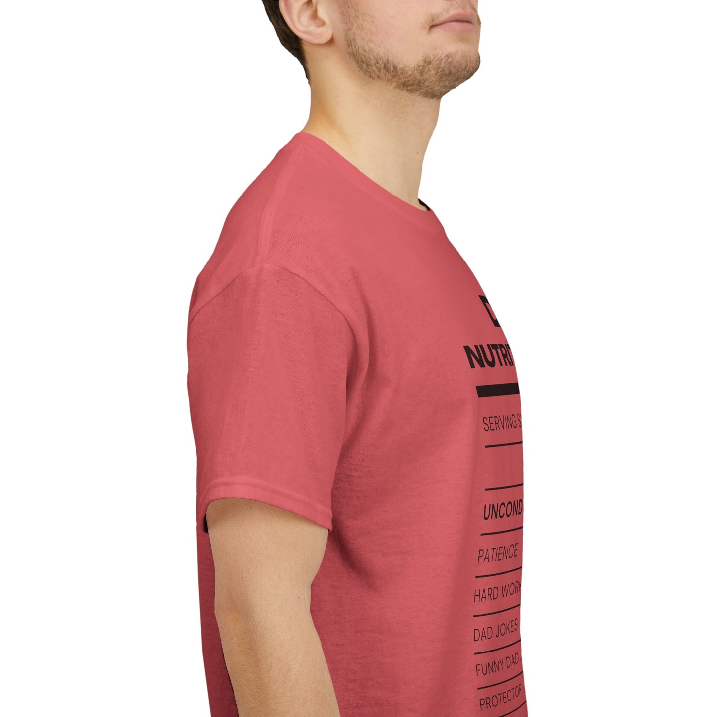 Dad Nutrition Facts T-Shirt | Funny Gift for Dads | Unisex Heavy Cotton Tee for Father's Day, Birthdays, Family Gatherings, Casual Wear