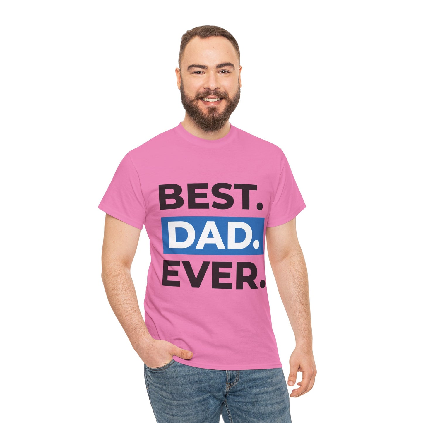 Best Dad Ever Unisex Heavy Cotton Tee, Father's Day Gift, Casual Wear, Family Time, Birthday Present, Comfortable T-Shirt