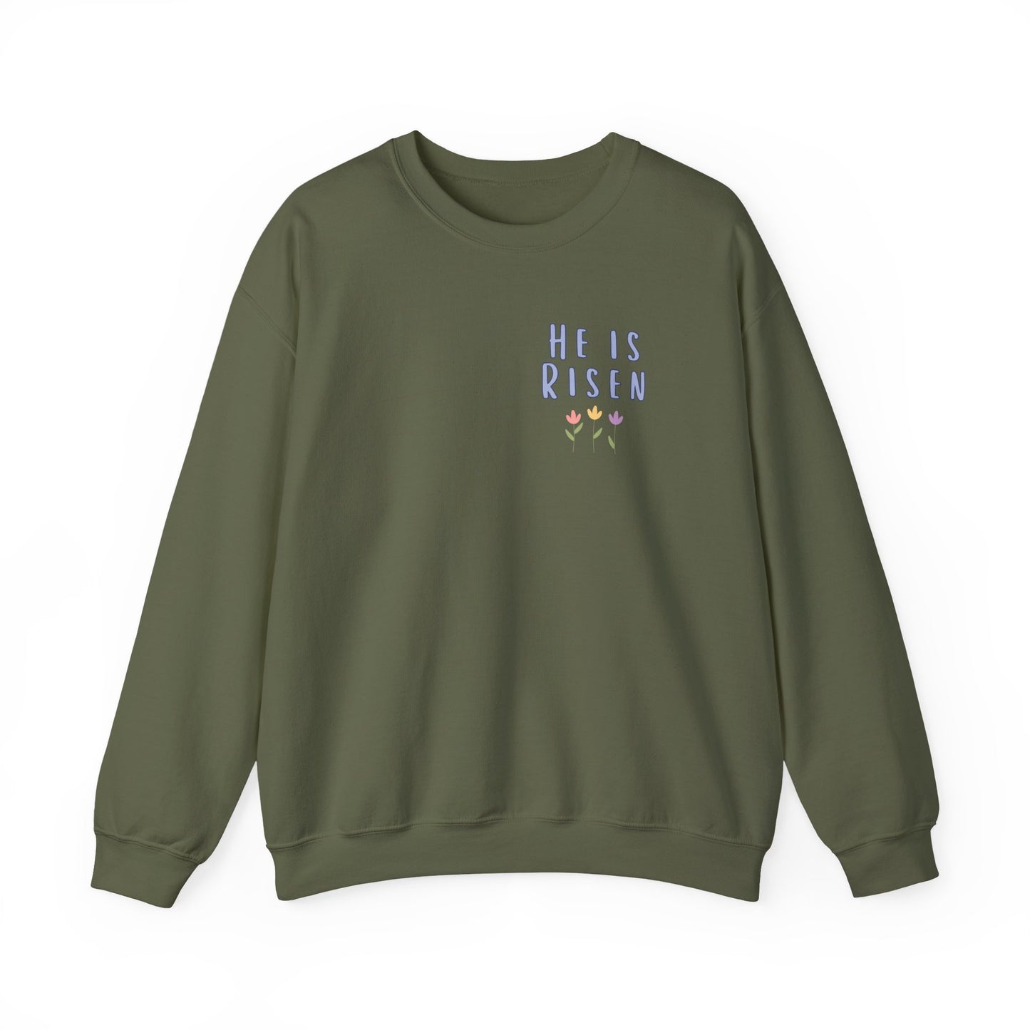 He Is Risen! Easter sweatshirt | Cute simple flower design