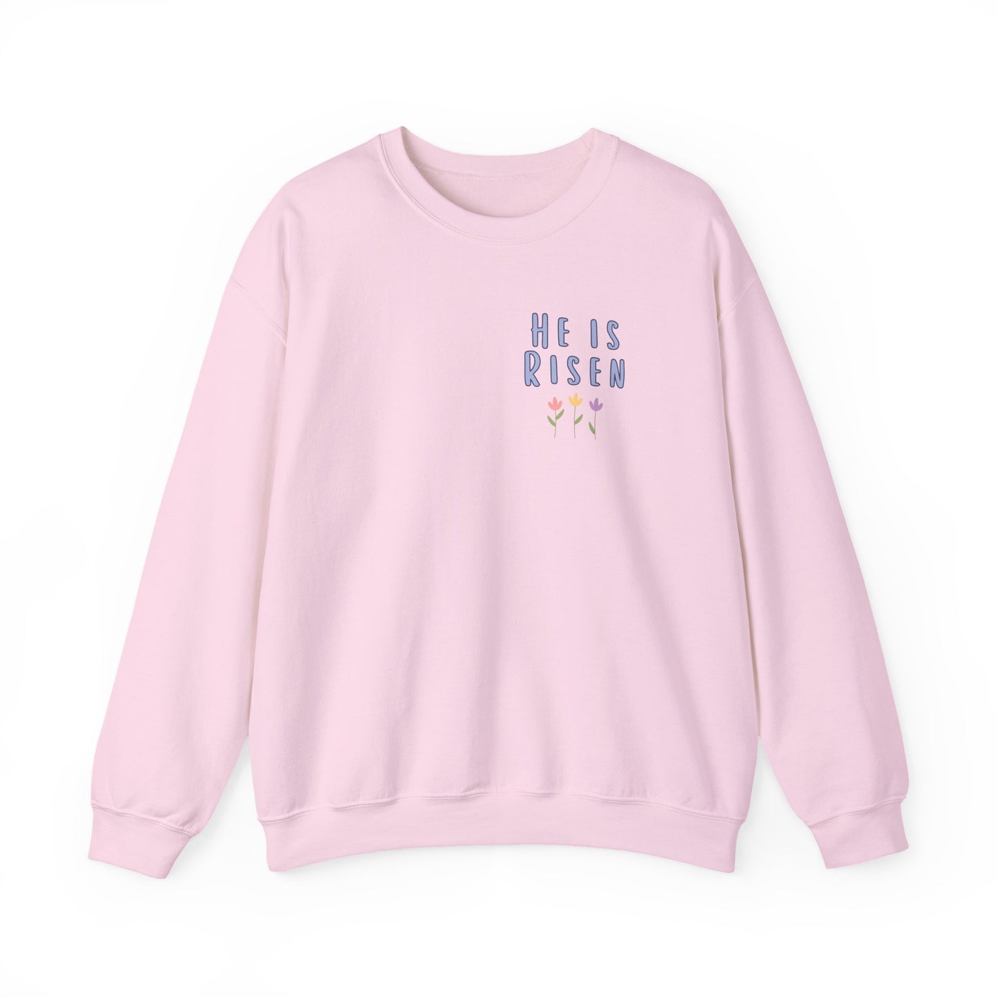 He Is Risen! Easter sweatshirt | Cute simple flower design