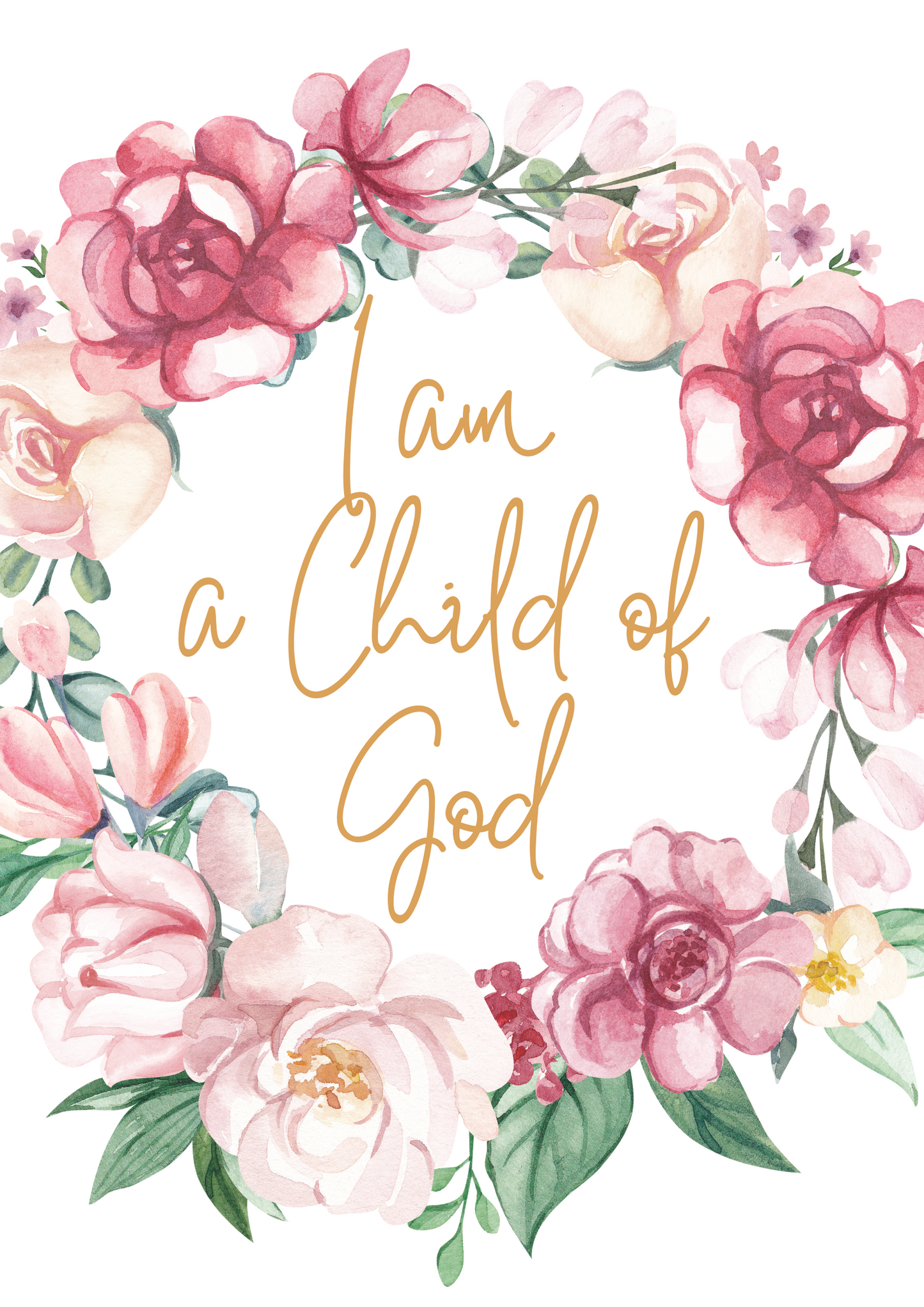 Set of 4 I am a child of God - Temple - 8 is great - CTR Pink Print Set - Baptism Gift for Girls - Girl Wall Decor