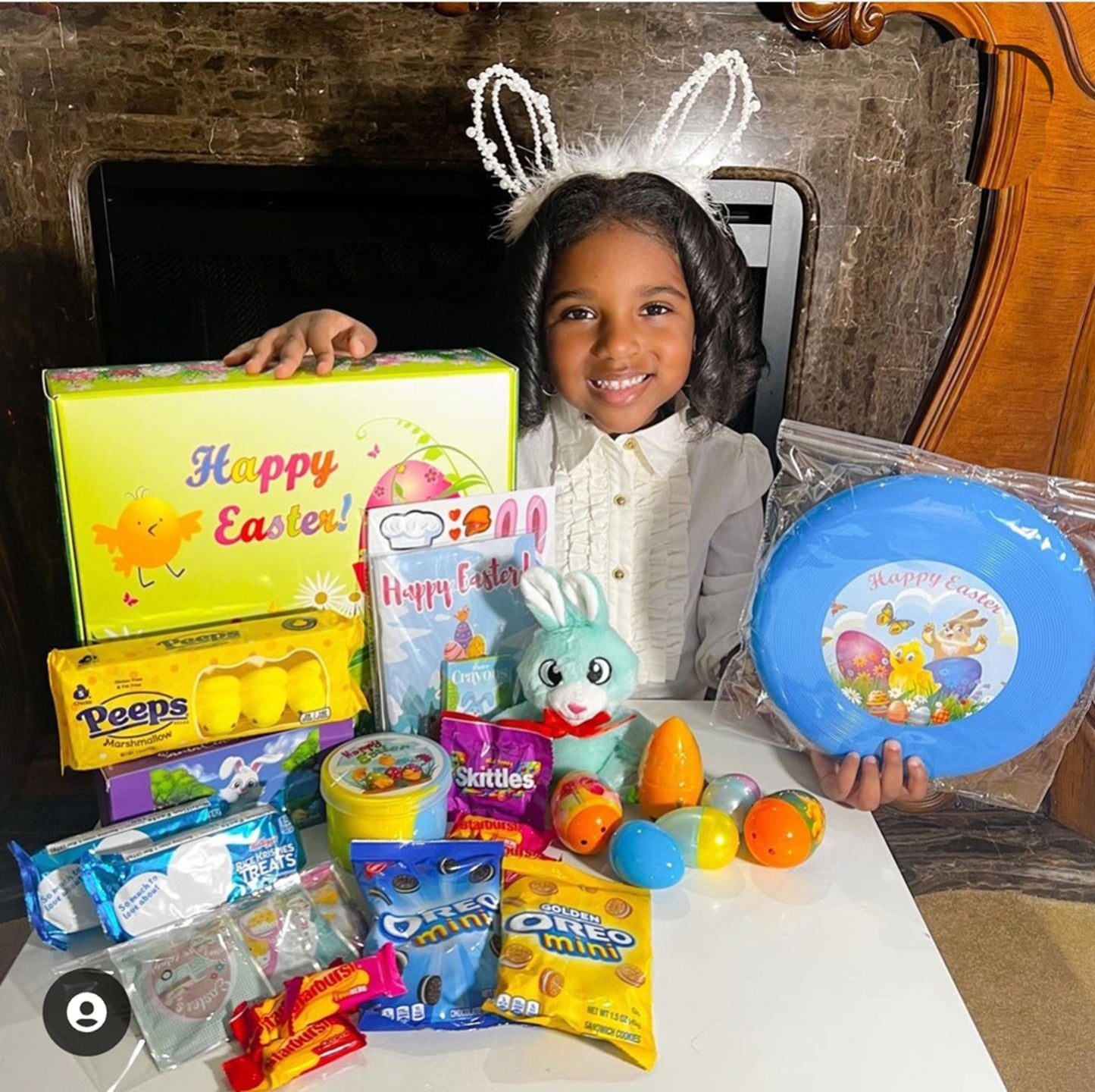 Easter Care Package for Kids - Prefilled Complete with Toys & Candy, Pre-made Basket Fillers