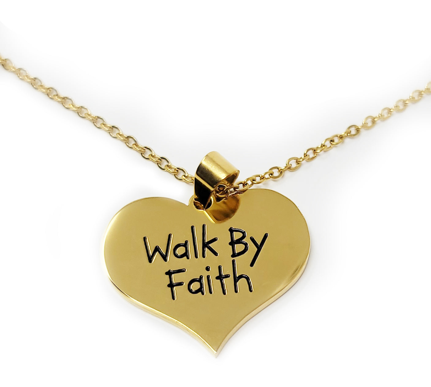 Walk By Faith Gold Necklace